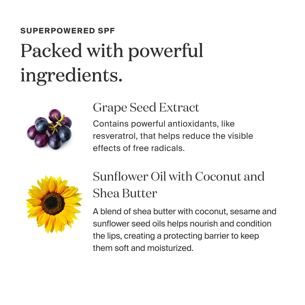 Supergoop Lipscreen Shine water-resistant formula stays put while you sip.