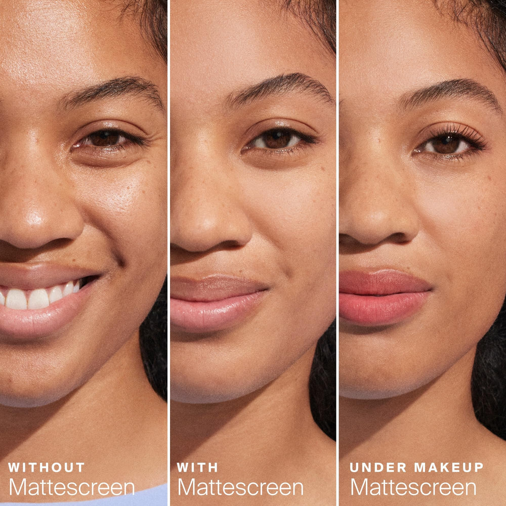 Model applying Mattescreen to achieve a natural matte finish.