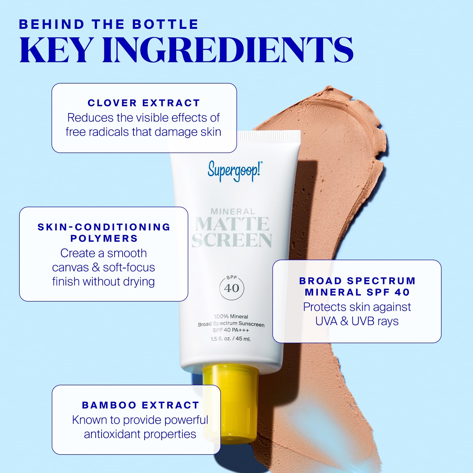 Supergoop! Mineral Mattescreen oil-free texture feels light and breathable.