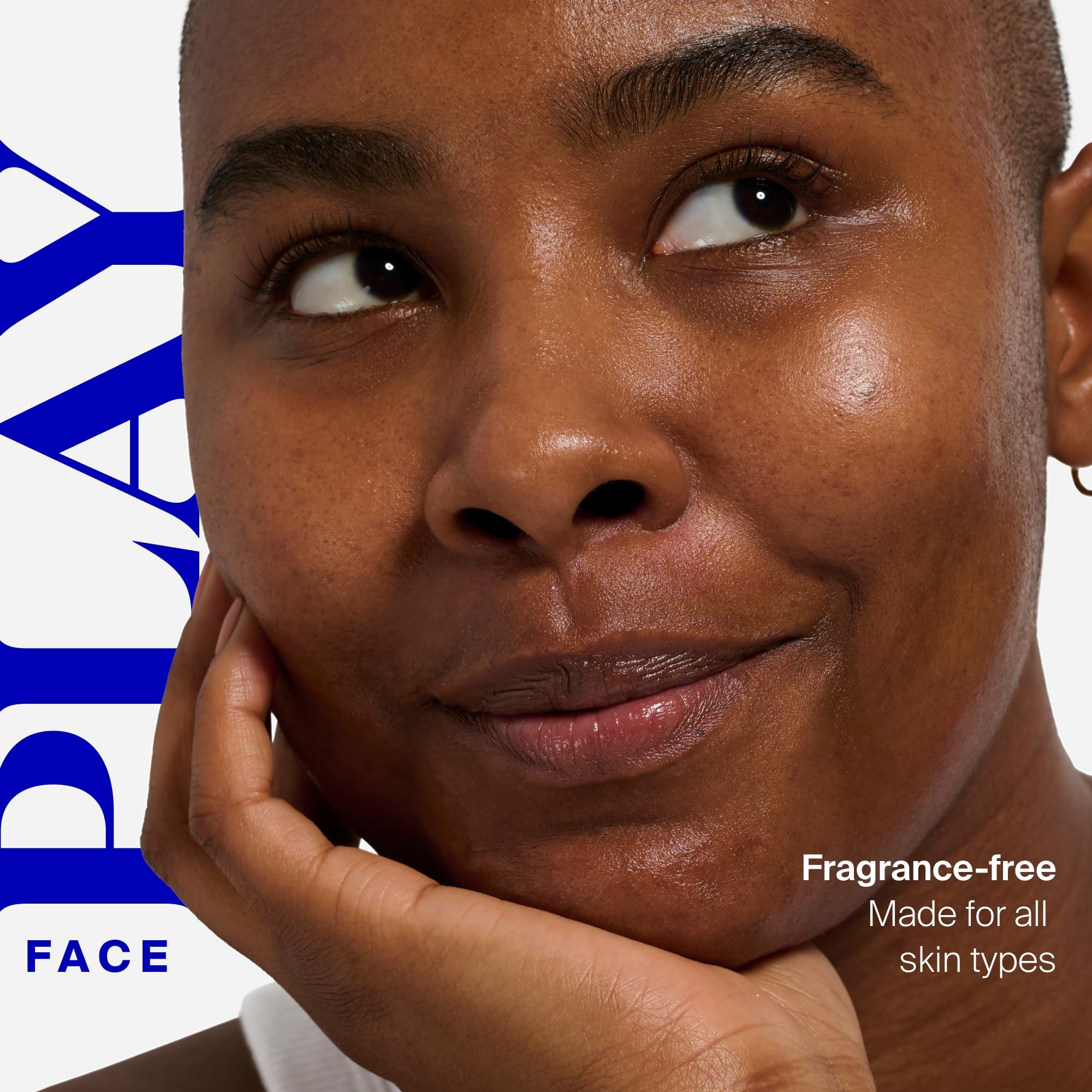 Supergoop! PLAY Everyday Face Lotion bottle on counter emphasizes fragrance-free, clear finish.