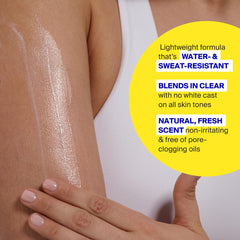 Texture close-up of Supergoop! PLAY Everyday Lotion showing lightweight feel