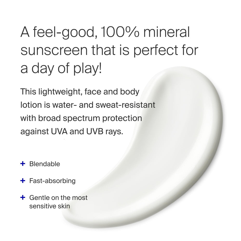Supergoop! PLAY Mineral Lotion application demonstrates easy blend-in, non-greasy sunscreen