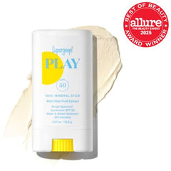 Supergoop PLAY Mineral Stick SPF 50 on the ears protects skin during outdoor activities