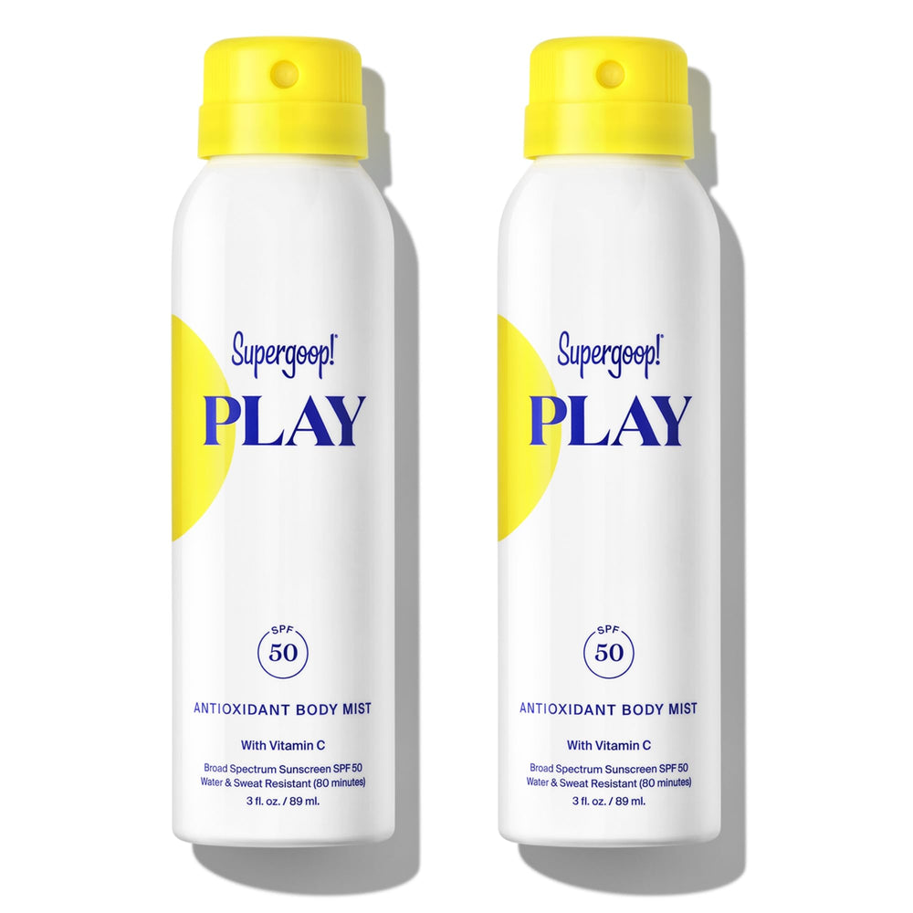 Supergoop! PLAY SPF 50 Body Mist bottle pour for easy, quick sun protection