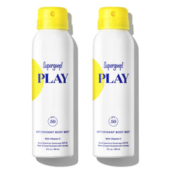Supergoop! PLAY SPF 50 Body Mist bottle pour for easy, quick sun protection