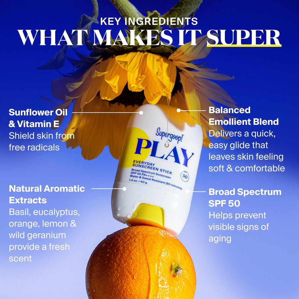 Supergoop PLAY extends protection during workouts with up to 80 minutes water resistance