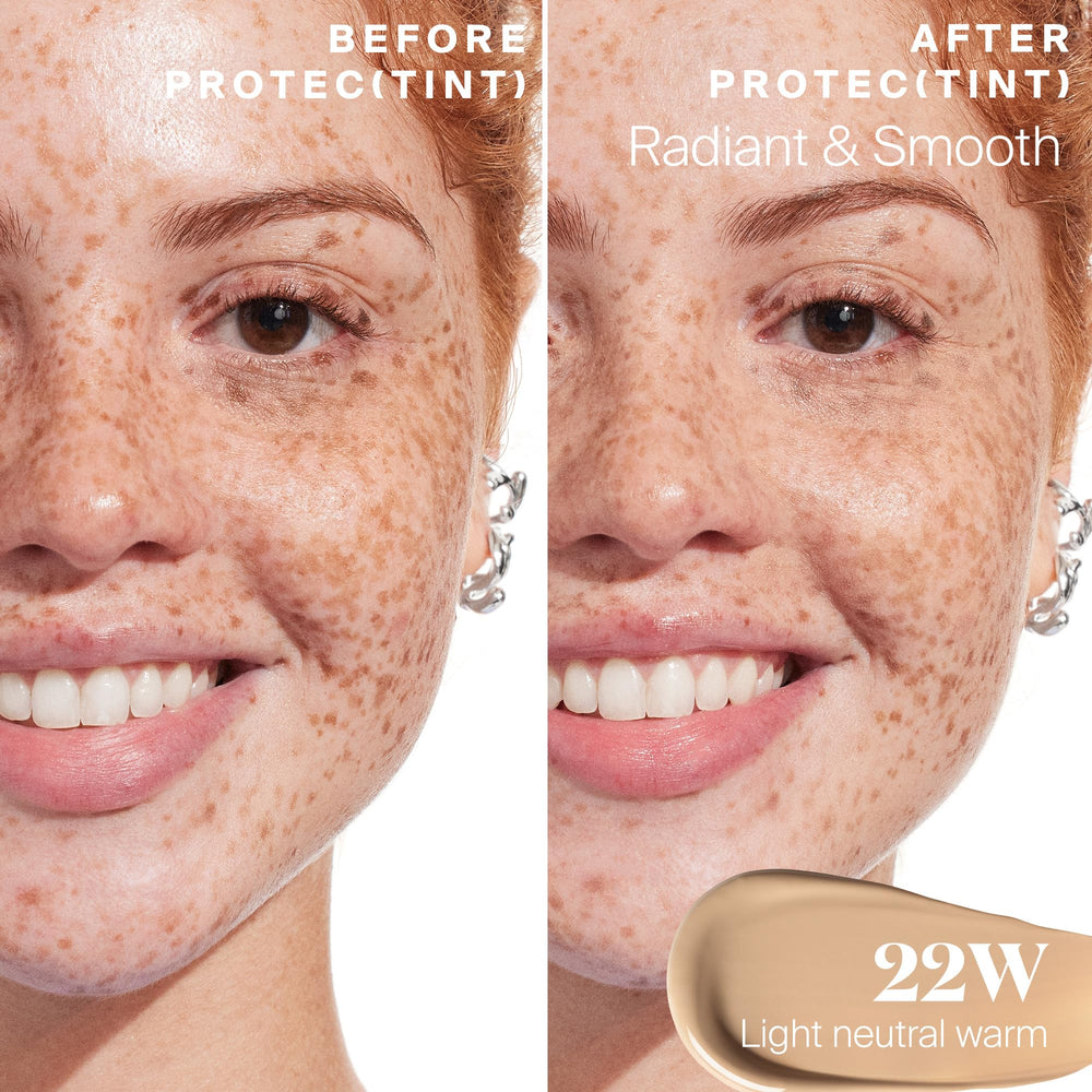 Protec(tint) Light application with fingers shows effortless blending for quick routines.
