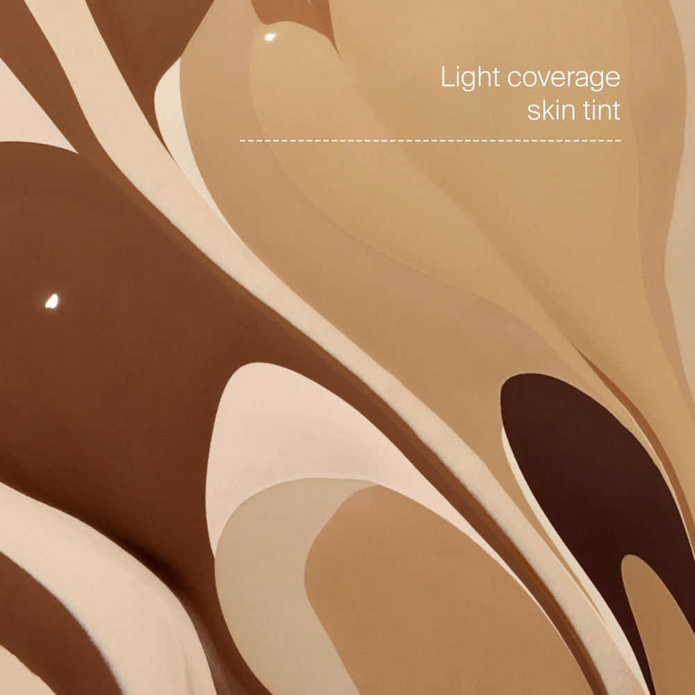Protec(tint) Light texture swirl shows creamy buildable coverage for natural finish.