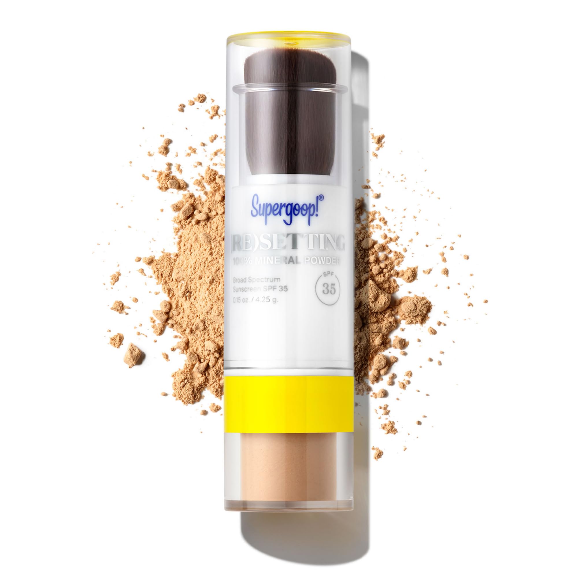 Supergoop! (Re)setting Powder compact for on-the-go touch-ups and shine control