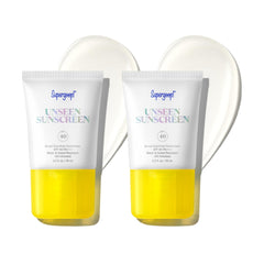 Supergoop! Unseen Sunscreen bottle – clear, weightless protection for daily wear.