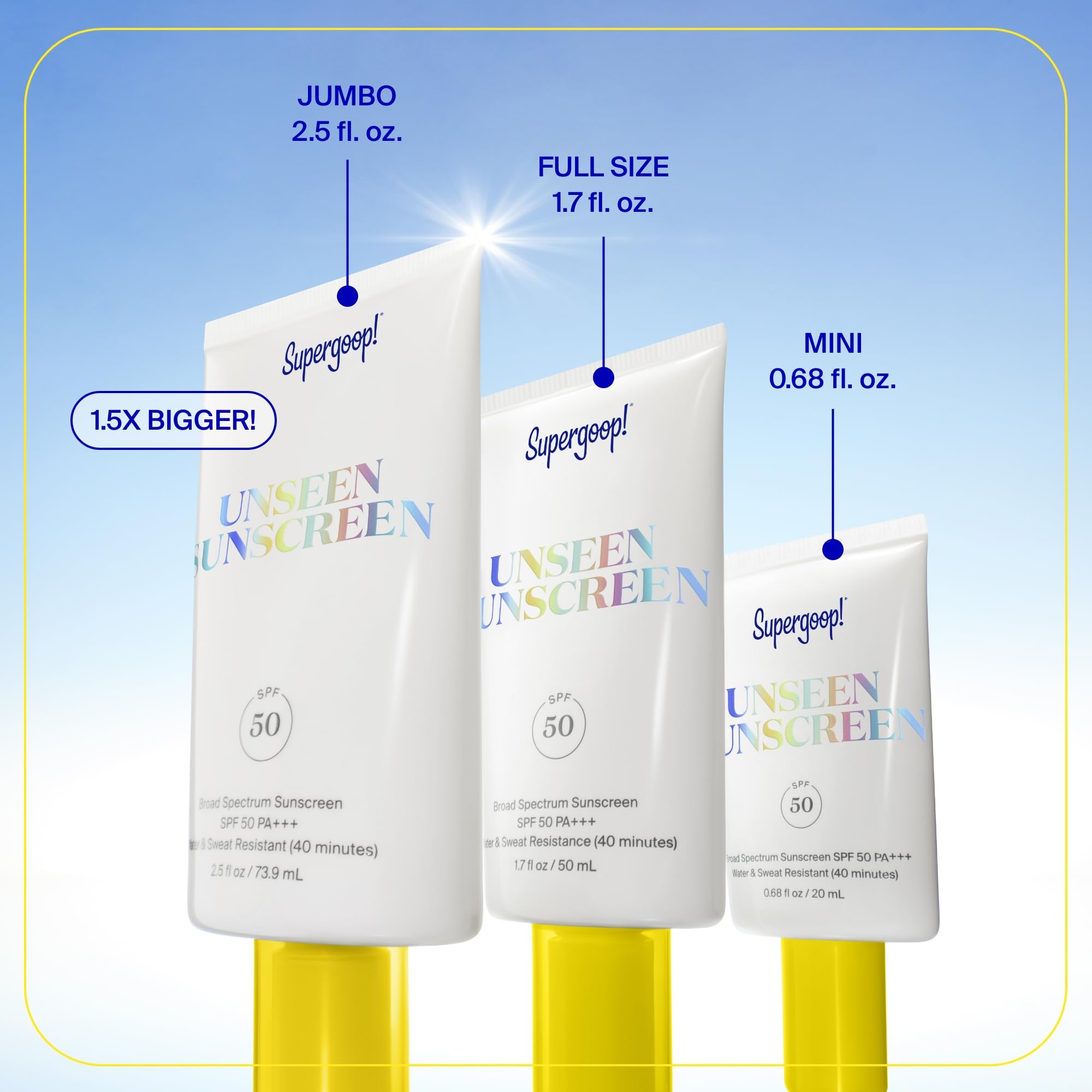 Supergoop Unseen Sunscreen helps blur pores for a smooth, natural look.