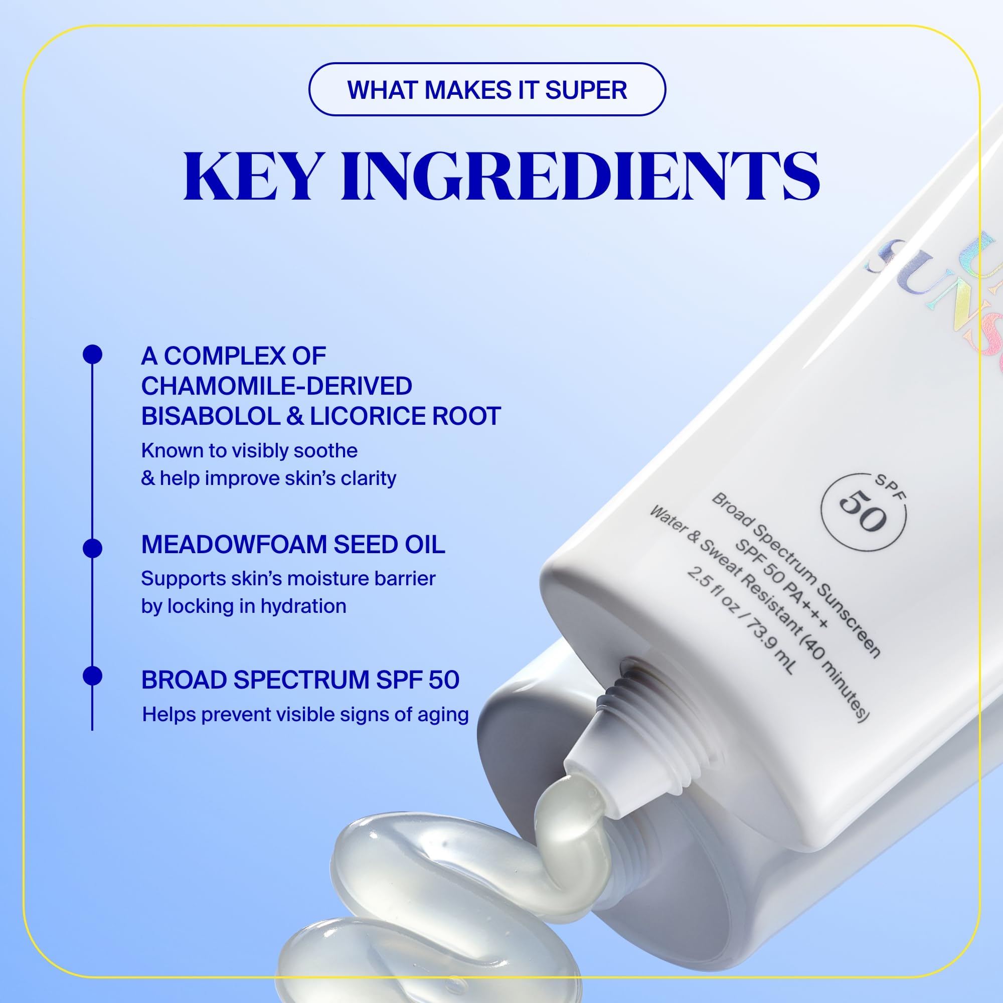 Supergoop Unseen Sunscreen swatch reveals natural finish blurring pores