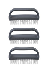 Superio Stiff Nail Brush with Handle close-up shows durable bristles for tough grime removal.
