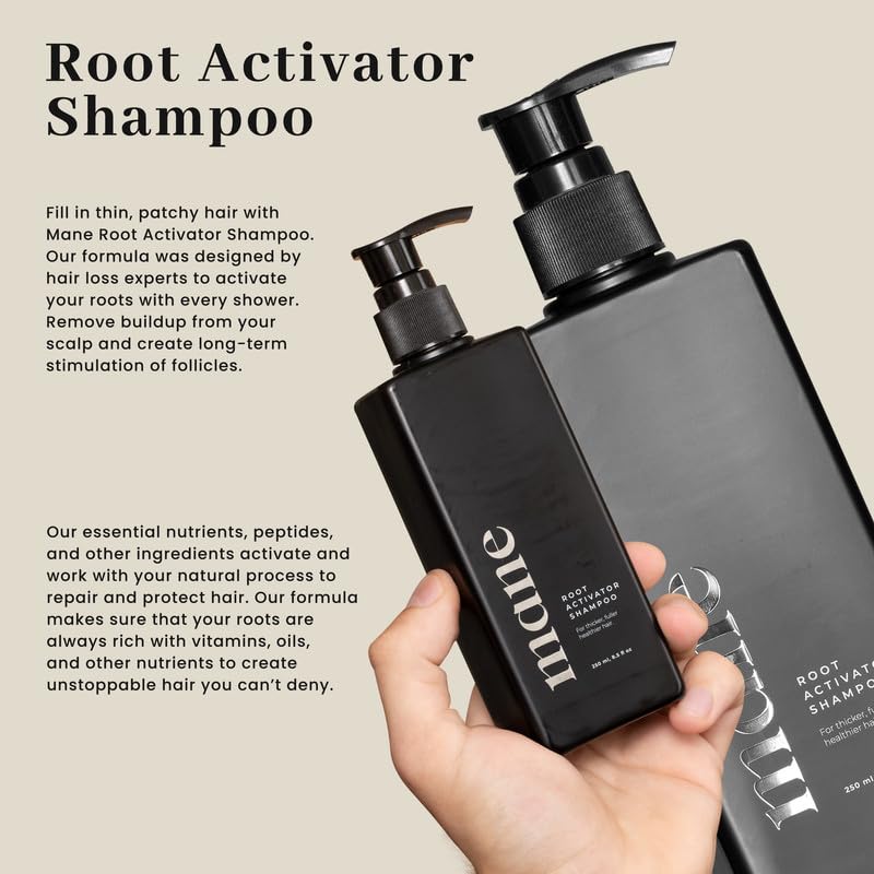 Superior Mane scalp nourishment shampoo application demonstrates comfortable, soothing wash experience.