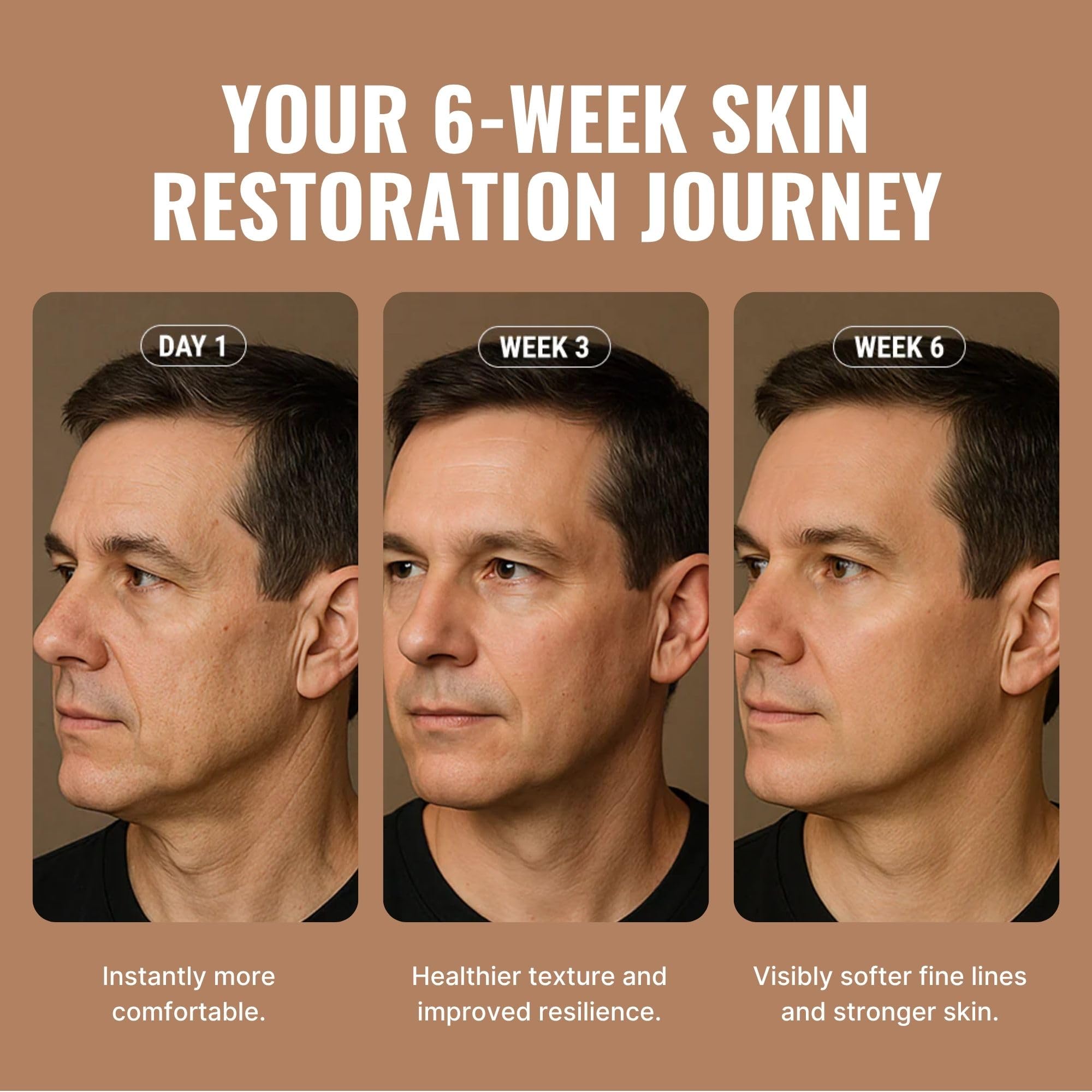 Superior Mane Wrinkle Repair Tallow Balm applying on a man's face during routine.