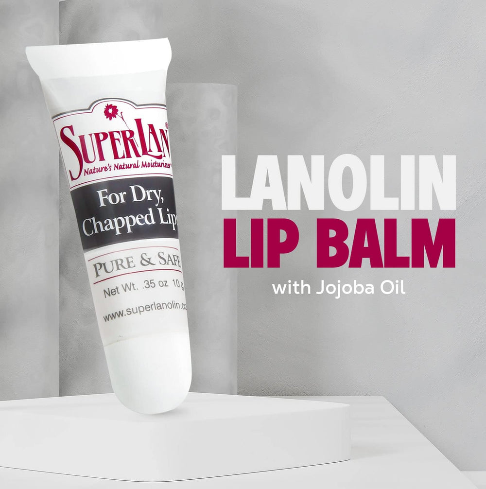 Superlan lanolin nipple cream use on lips demonstrates versatility.