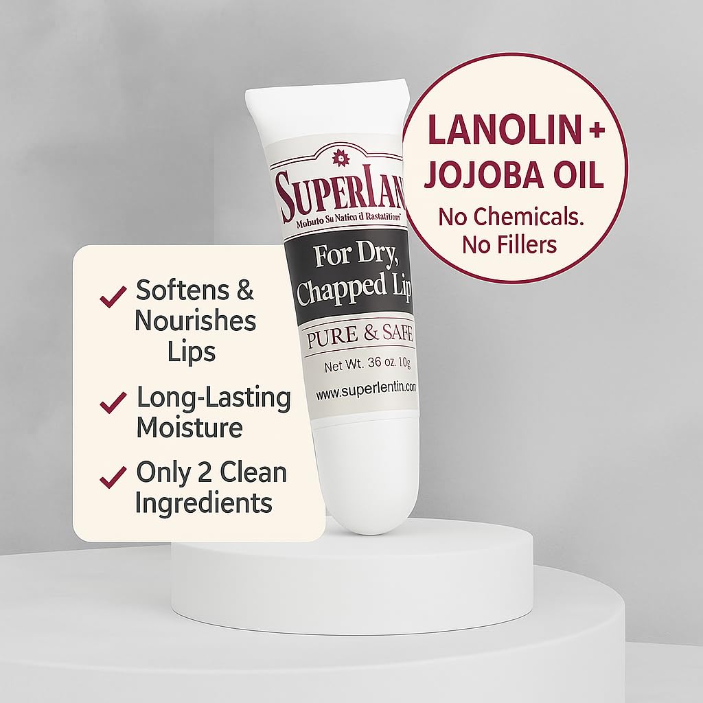 Ultra-pure jojoba oil enhances hydration in the Superlan balm.