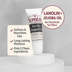 Ultra-pure jojoba oil enhances hydration in the Superlan balm.