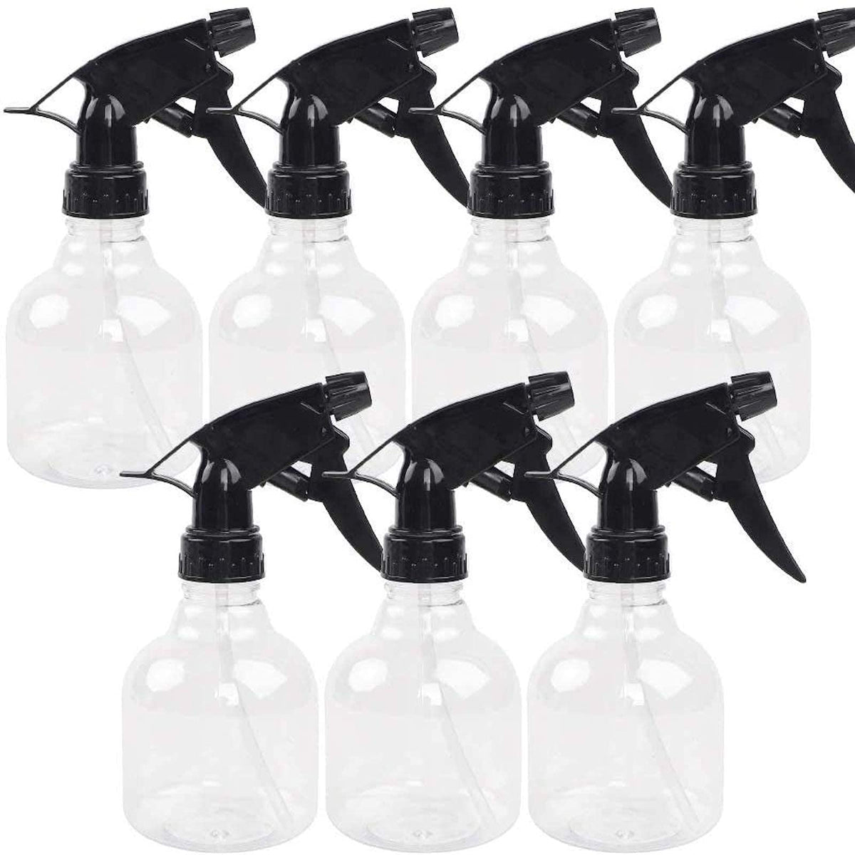 SUPERLELE 8oz spray bottle transparent body for easy content monitoring and labeling.