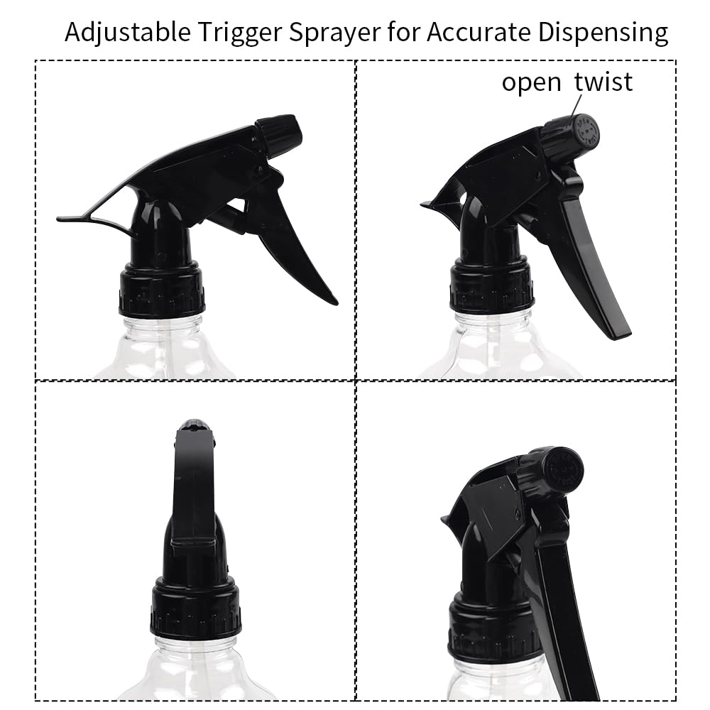 SUPERLELE spray bottle adjustable-nozzle demonstrates stream and mist options for cleaning.