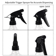 SUPERLELE spray bottle adjustable-nozzle demonstrates stream and mist options for cleaning.