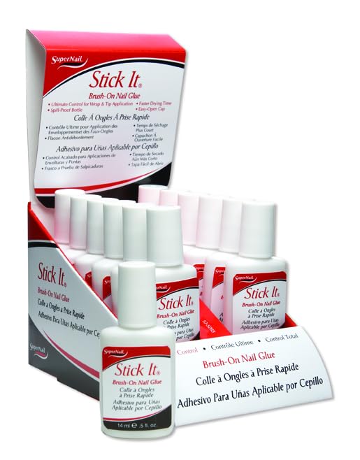 SuperNail Stick It Glue secado rápido para fijar uñas con control