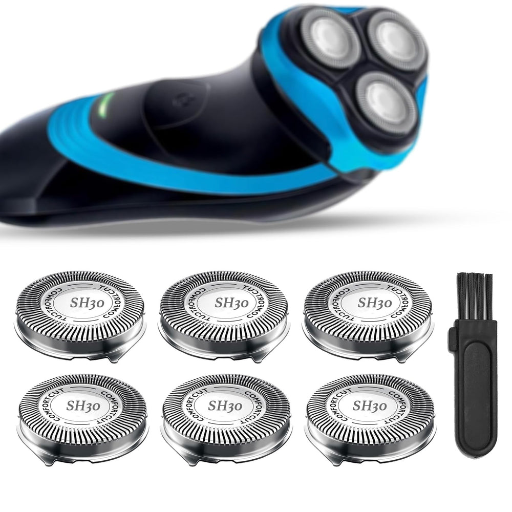 SUPERNB SH30 packaging display with six replacement heads, highlighting value-packed kit.