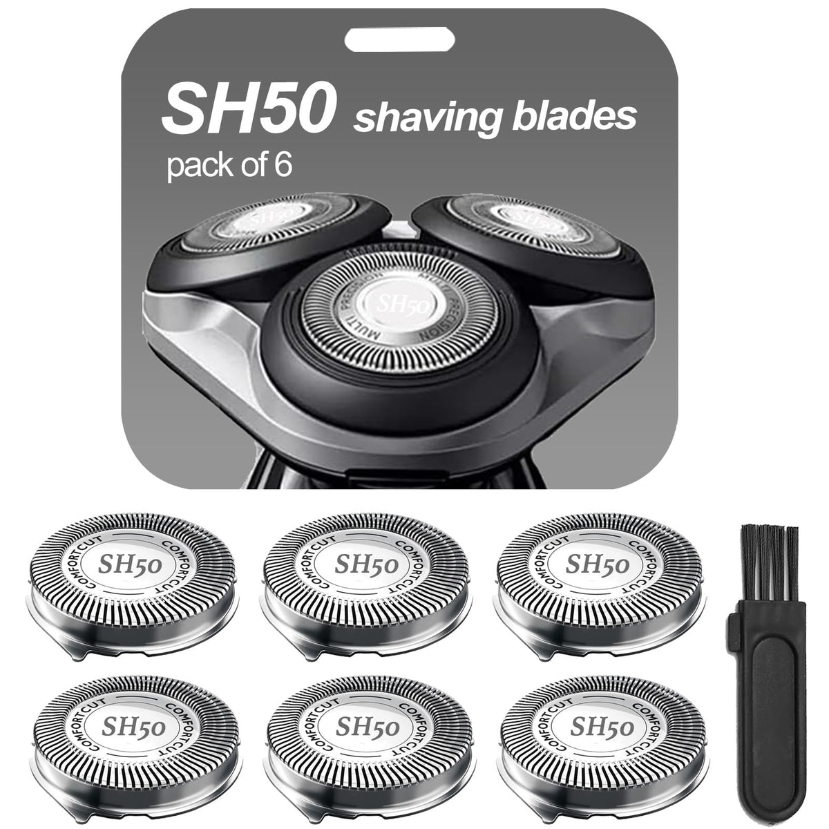 SUPERNB SH50 heads close-up show five-way flex for a smooth close shave.