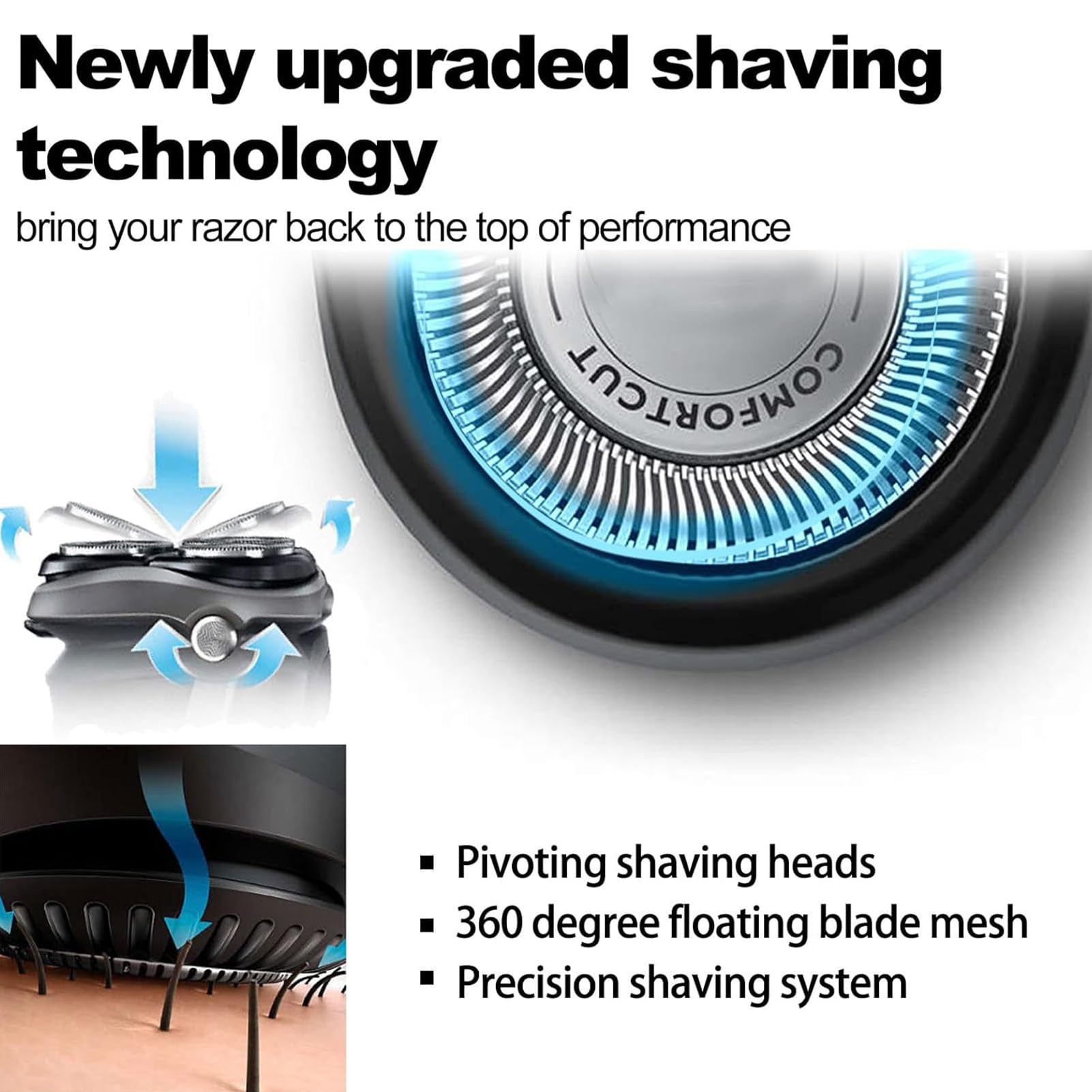 SUPERNB SH50 packaging shows six replacement blades for easy refresh.