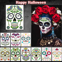 Supersfel sugar skull rose design detail enhances authentic Dia de los Muertos style