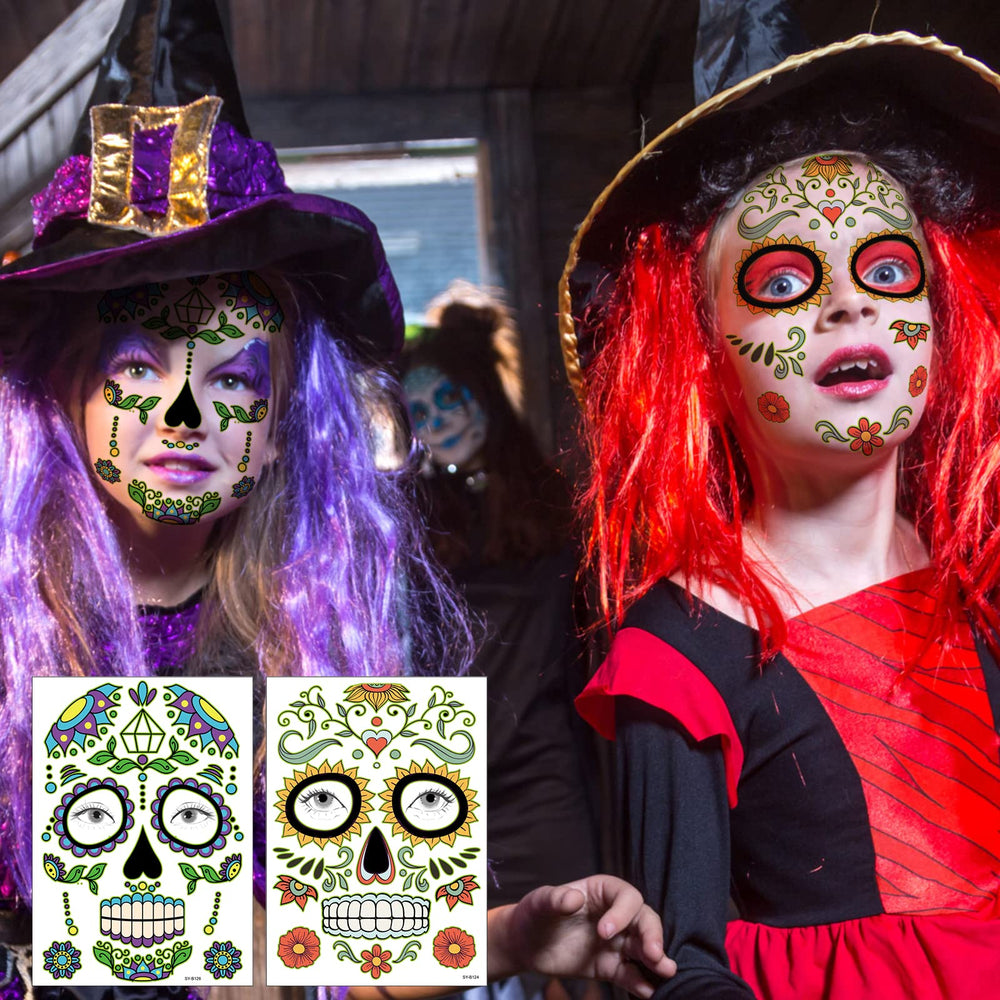 Supersfel ten-sheets box shows versatile, mix-and-match sugar skull art