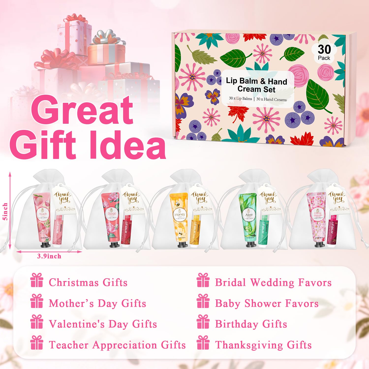 SUPERSUN baby shower gift set offering lip care and lotion pampering for guests.