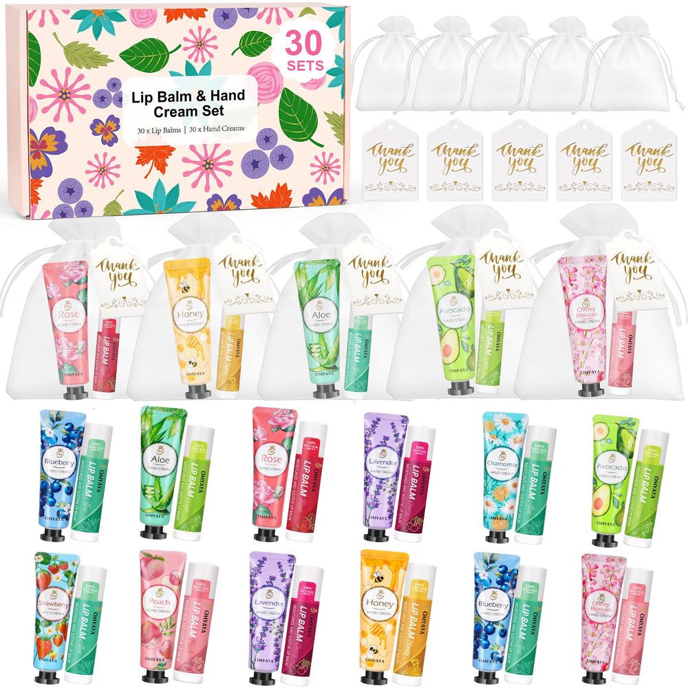 SUPERSUN lip balm bulk set with six flavors for hydrating lips and gifting.