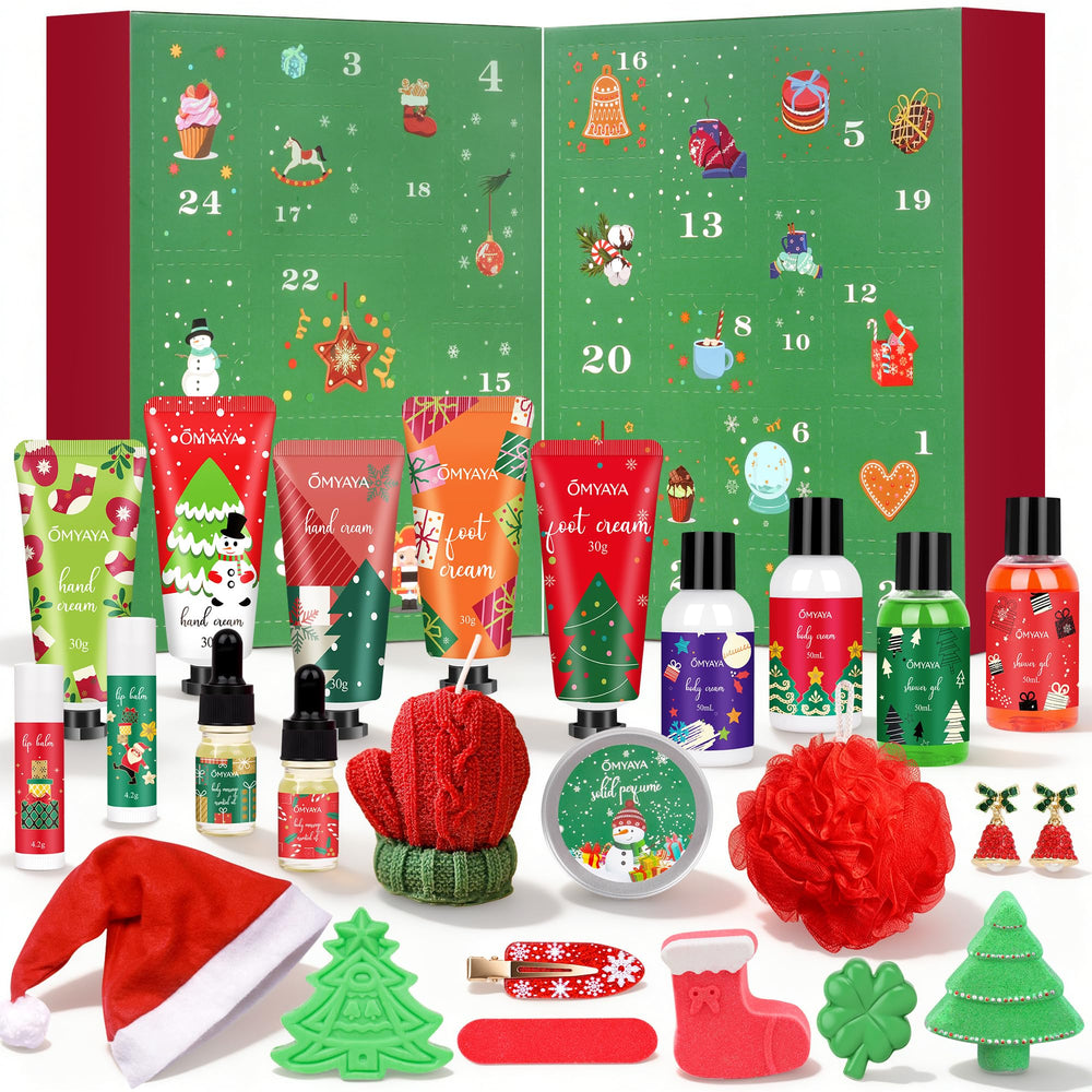 SUPERSUN skincare advent calendar 2025 packaging design, ideal for gifting and festive unboxing