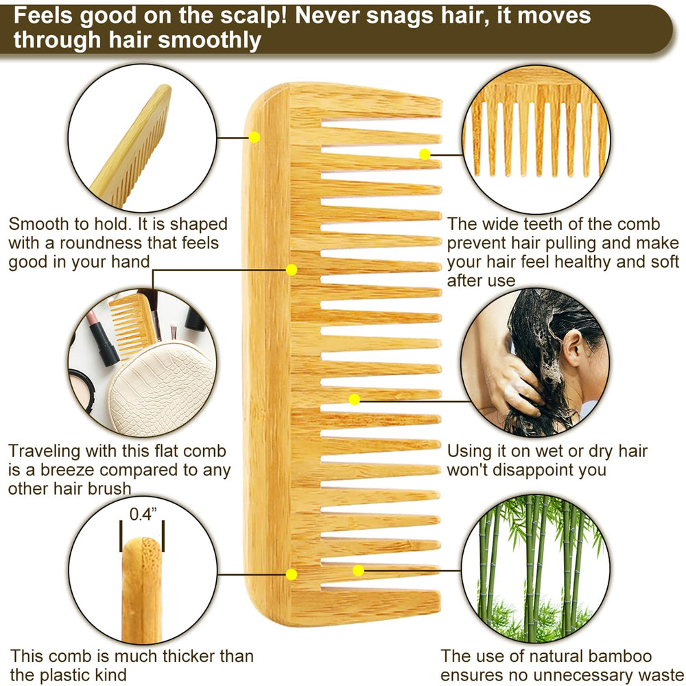 Gift-pack presentation of Superwash Plus bamboo brush and comb set