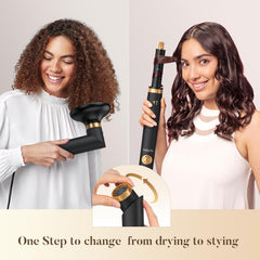 SUPGALIY Air Styler 5 in 1 premium black curling wand for long-lasting curls