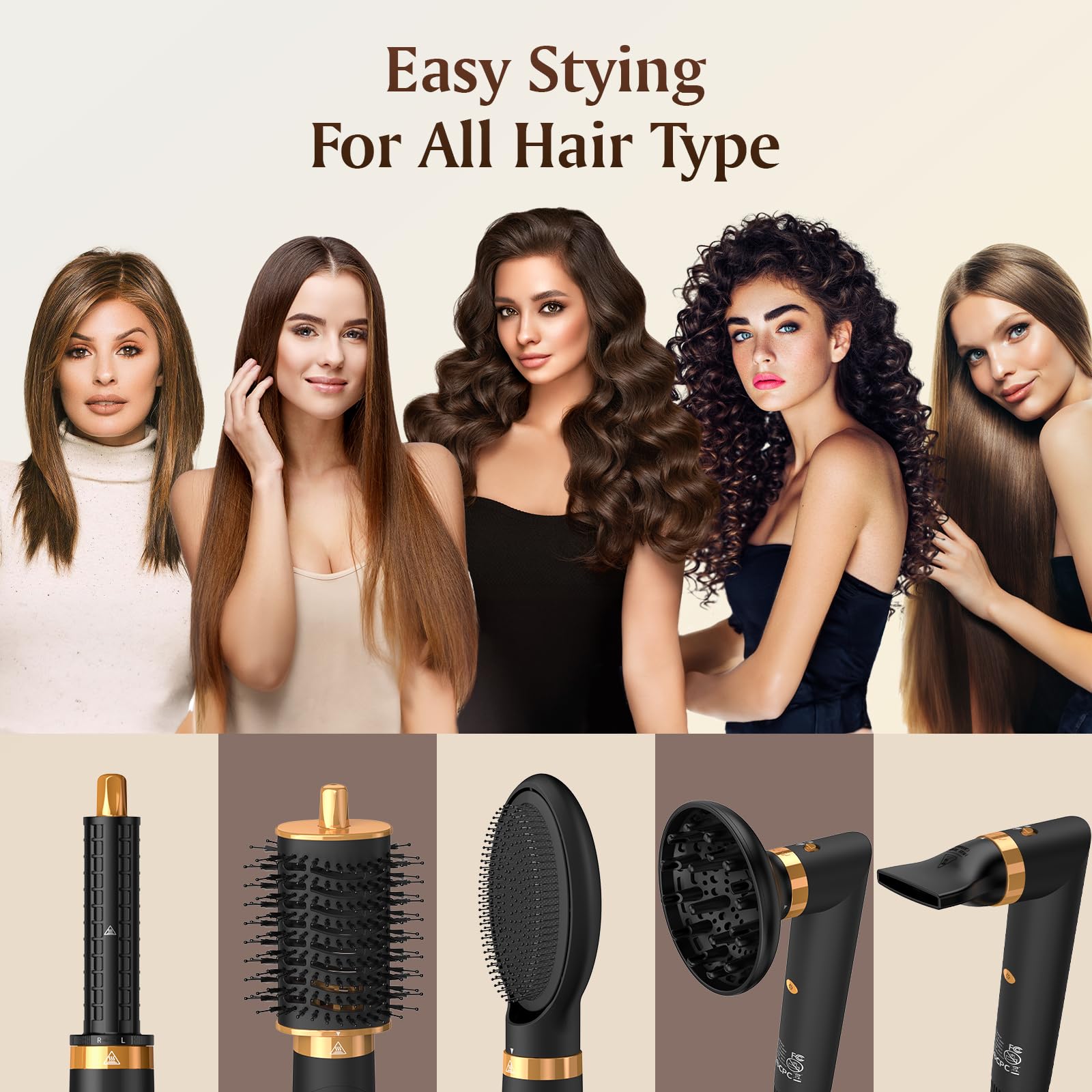 SUPGALIY Air Styler 5 in 1 premium black storage bag for easy organization