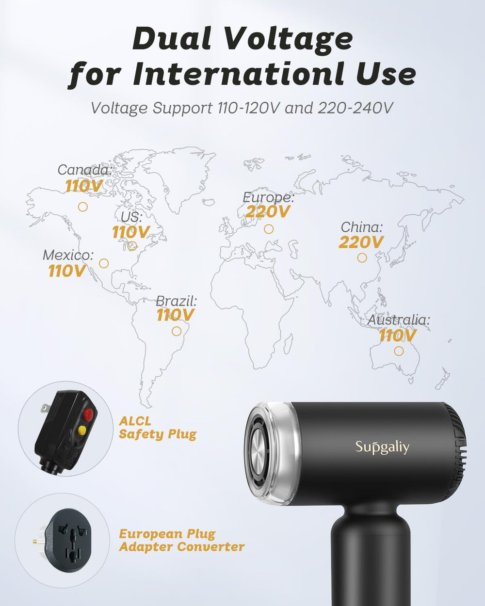 SUPGALIY lightweight travel dryer compact design for easy packing