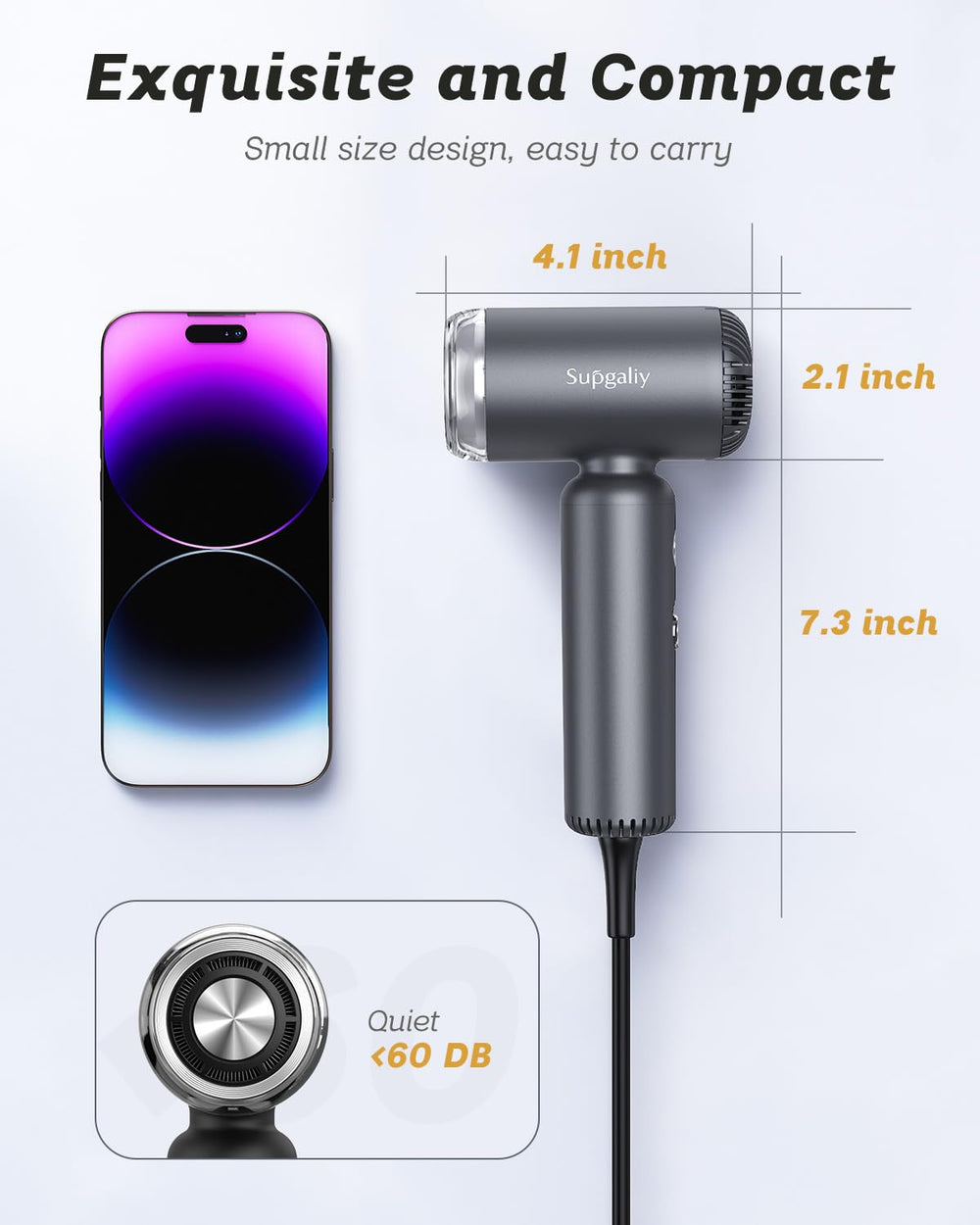 SUPGALIY magnetic nozzle and diffuser for precise curls