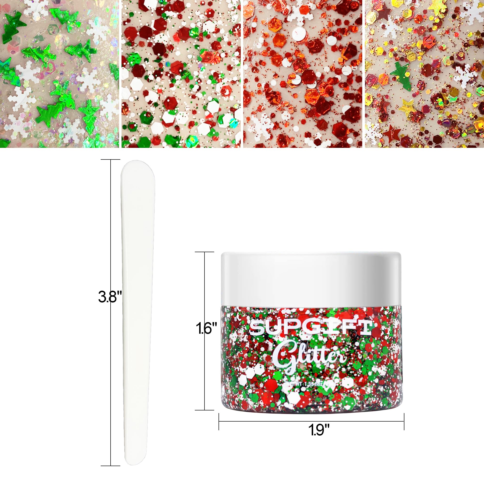 SUPGIFT glitter gel on hand enables quick, vivid color play.