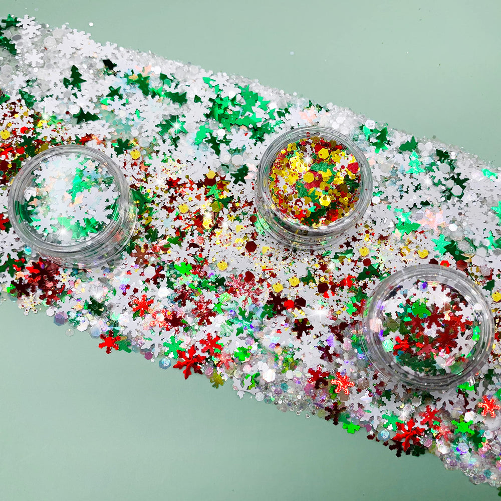 SUPGIFT glitter christmas ornaments and diy crafts image suggests festive accents