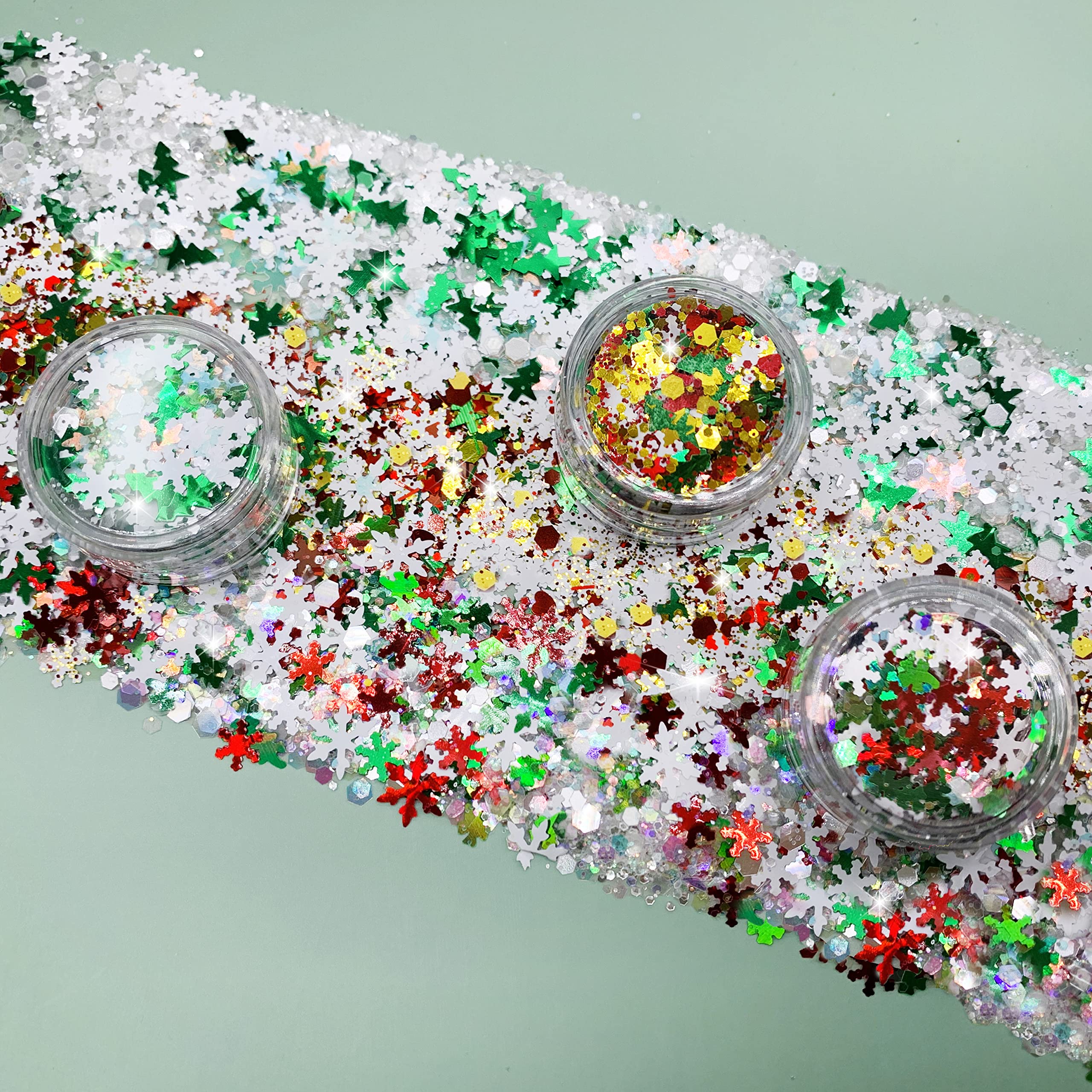 SUPGIFT glitter christmas ornaments and diy crafts image suggests festive accents