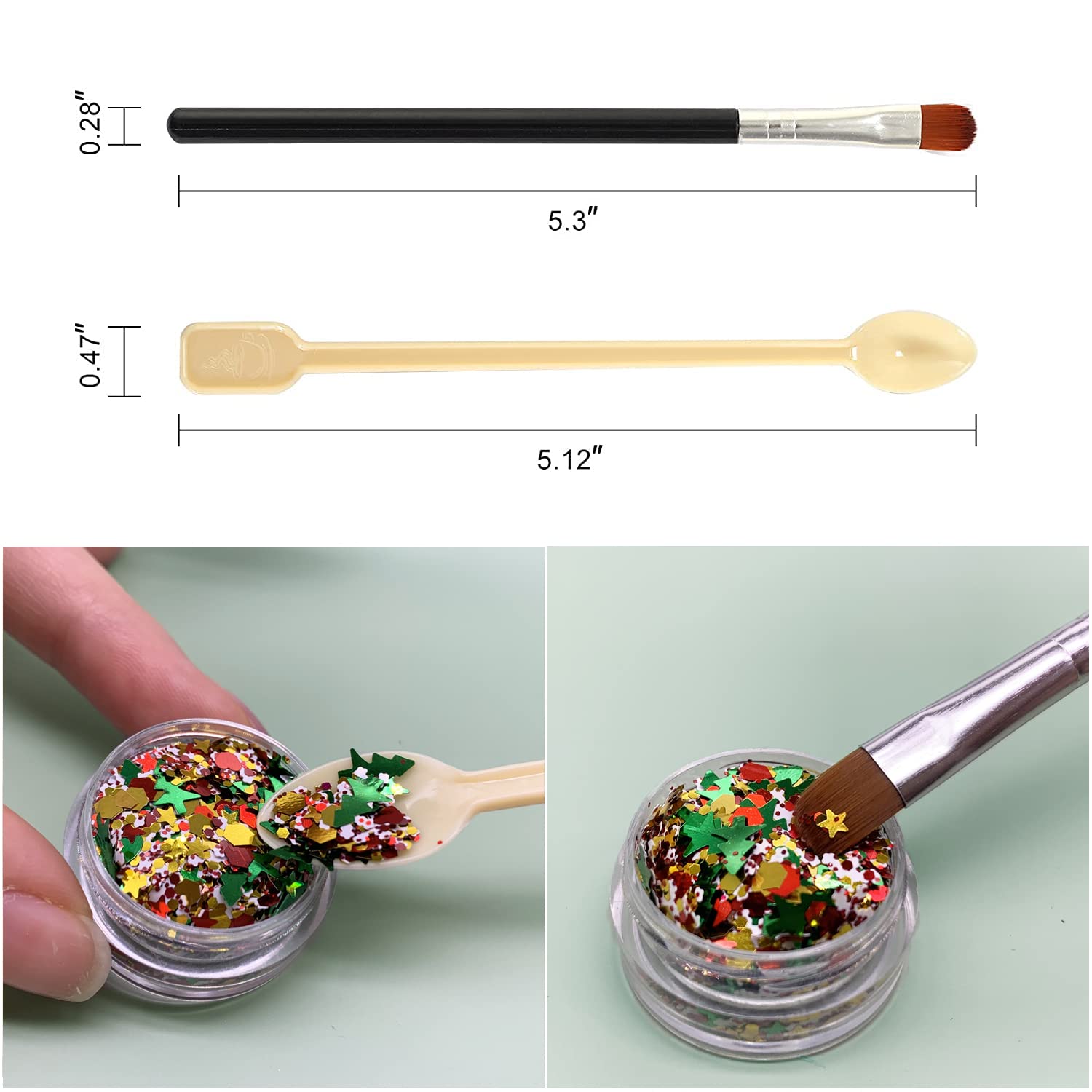 SUPGIFT glitter in resin and slime crafting scenarios shows versatile DIY options