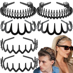 Supgoodom zigzag headbands 6-pack in bright colors for everyday styling.