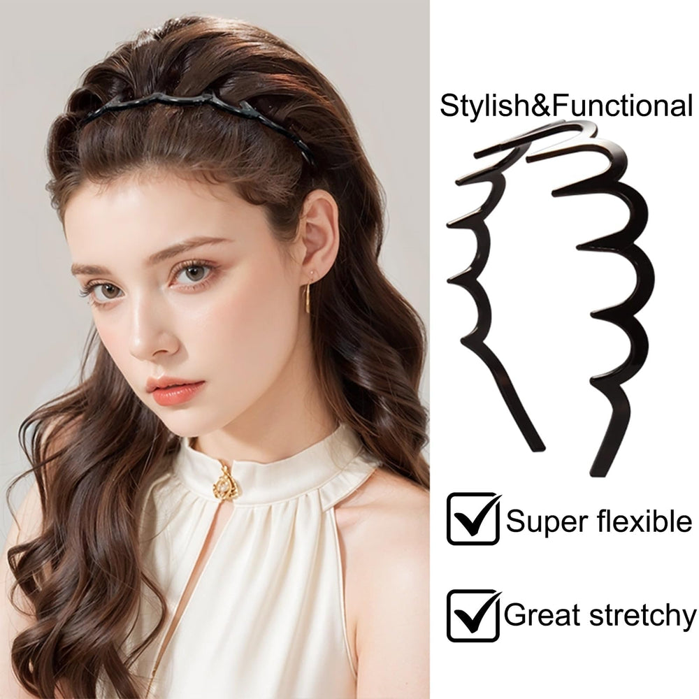 Supgoodom zigzag headbands made from toxin-free resin for safe wear.