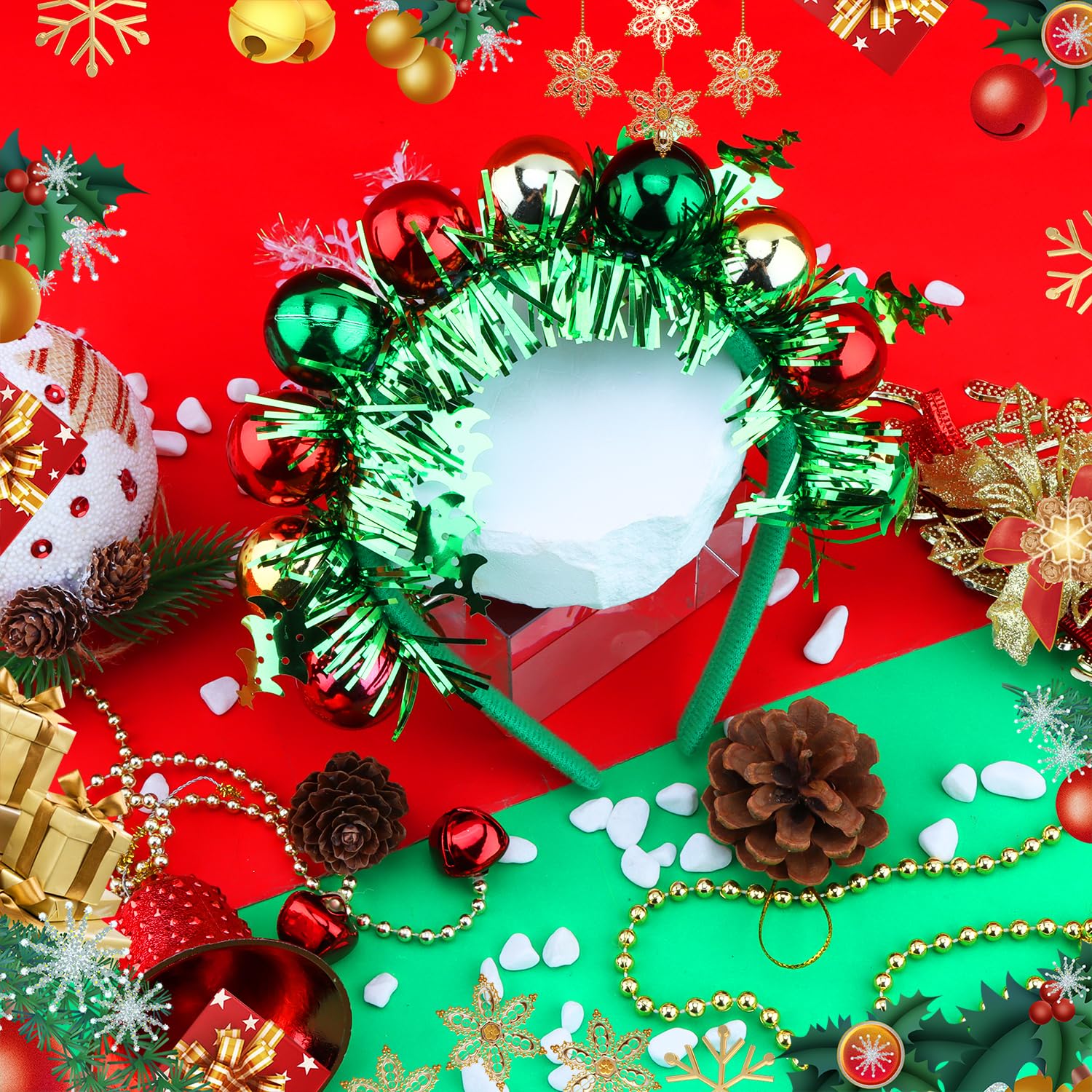 SuPoo iridescent tinsel detail headband for lasting sparkle