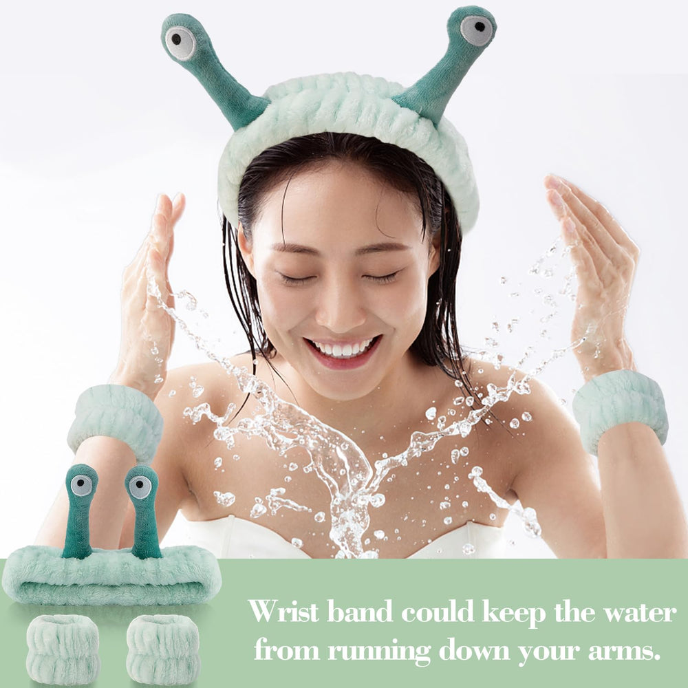 SuPoo snail spa usage in action, keeps hair away from face