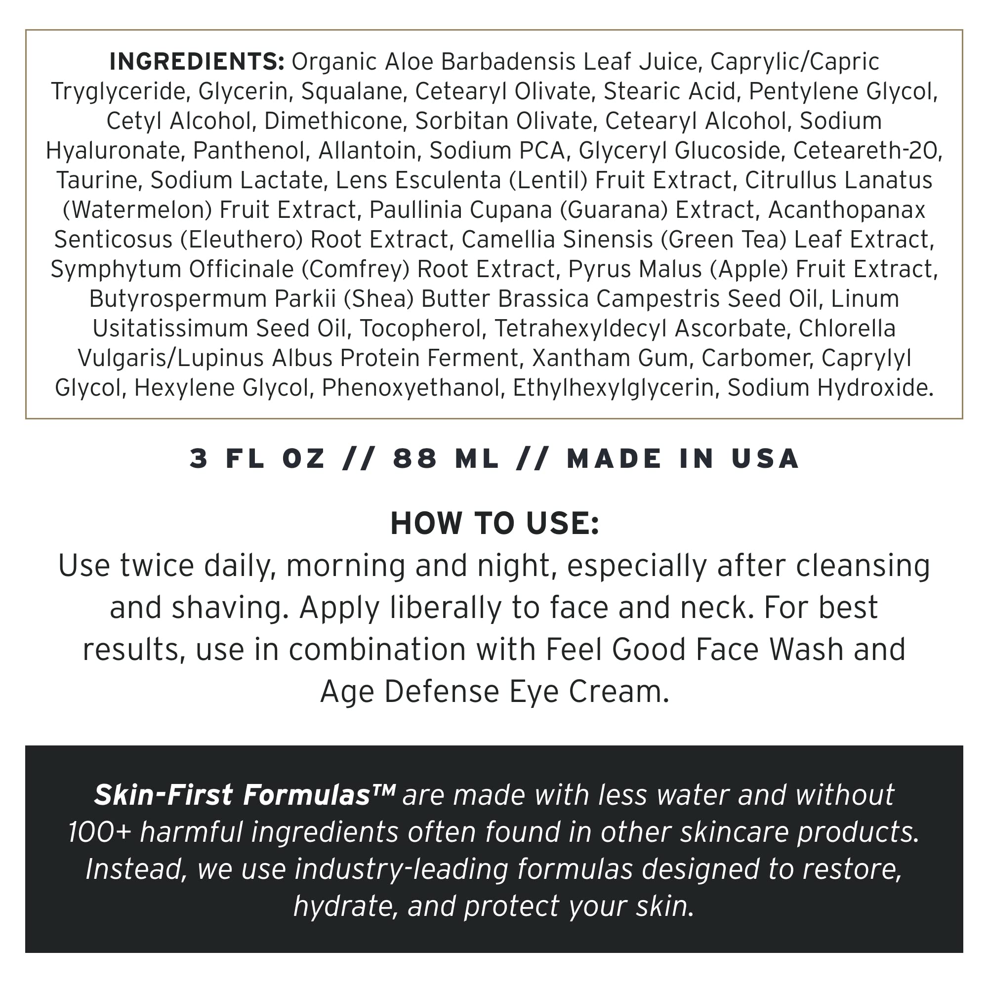 Supply Men’s Moisturizer Fragrance-Free formula suits sensitive skin.