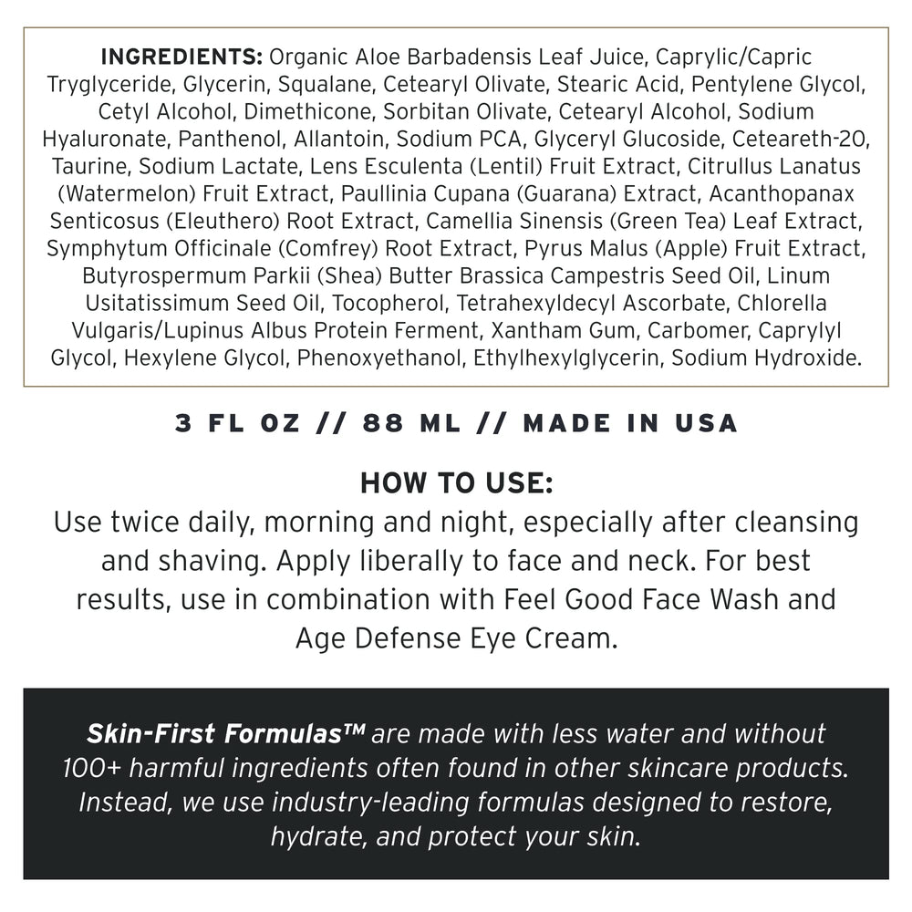 Supply Men’s Moisturizer Fragrance-Free formula suits sensitive skin.