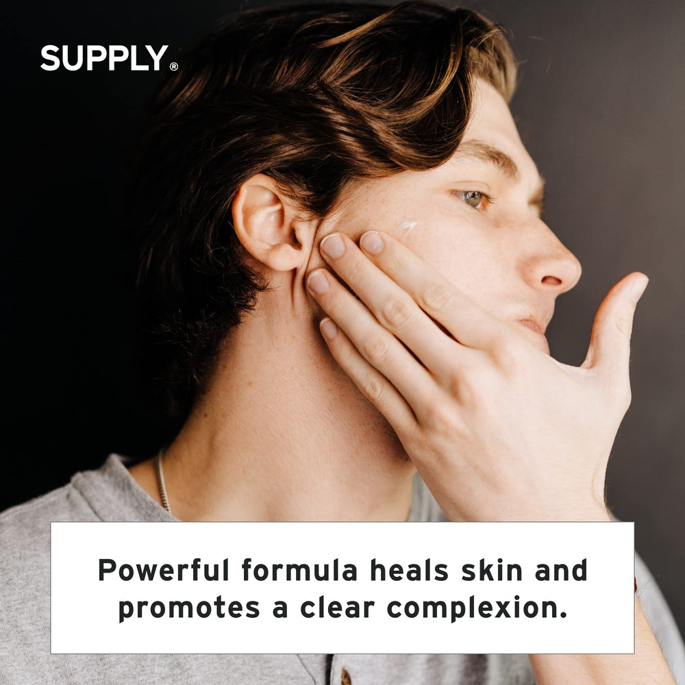 Supply Men’s Moisturizer Shea Butter scene demonstrates lasting moisture.